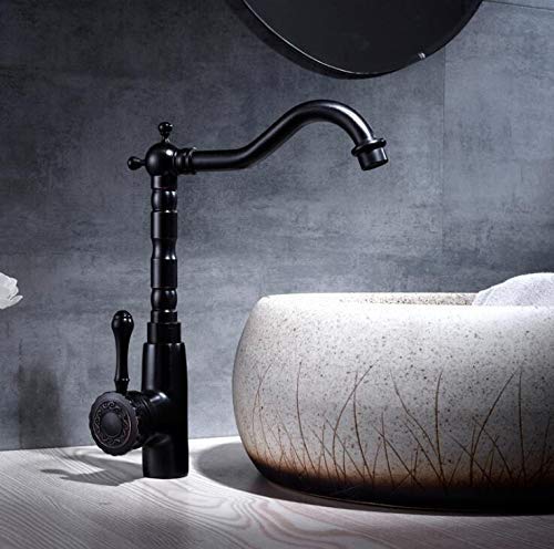 Küchenarmaturen-Hahn-Küche-Hahn-Messing Badezimmer-Hahn Schwarz Basin FauceKitchen Spülbatterie Messinghahn Torneira Banheiro Basin