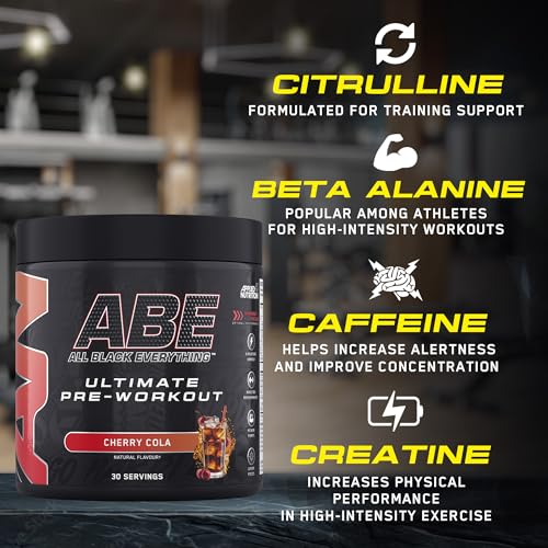 Applied Nutrition ABE Pre Workout - All Black Everything Pre Workout Powder, Energy & Physical Performance with Citrulline, Creatine, Beta Alanine (375g - 30 Servings) (ICY Blue Raz) - Image 6