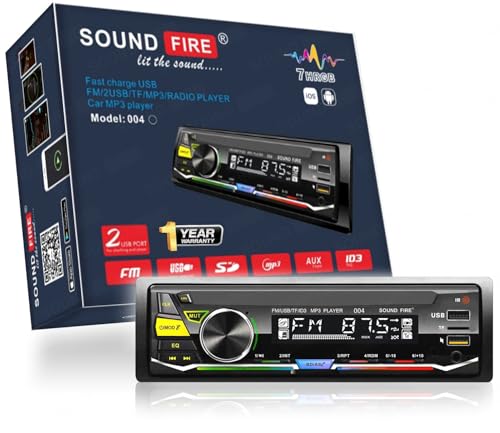 Image of SOUND FIRE 004 Charge Pro+ Dual-USB /FM /SD /AUX /Bluetooth Wireless with Phone Caller Id Receiver Universal Car Stereo (Single Din)