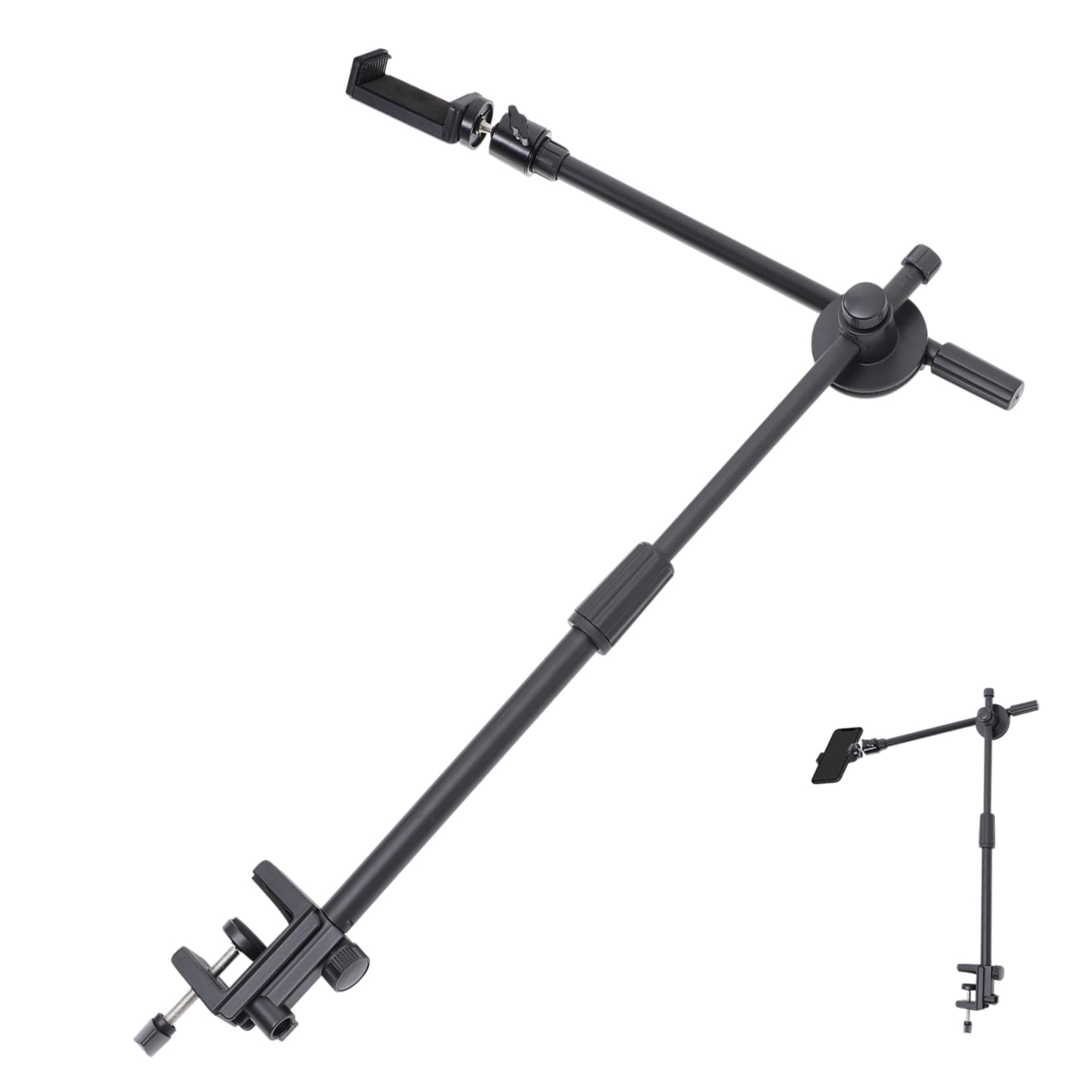 Operitacx Cellulare Telescopico e Supporto Altezza Scrivania da in su per Regolabile Silicone Braccio in Abs Antiscivolo Video per Uso Sedie