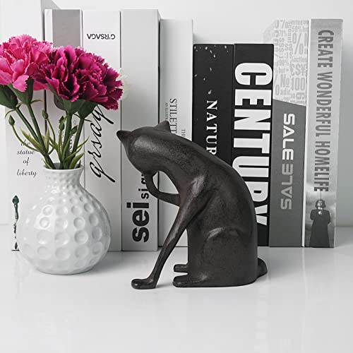 Estatua de Gato de Metal DreamsEden para Decoración miniatura 5
