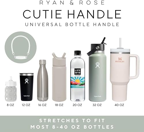 Miniatura 4 de Ryan & Rose Mango para botella de agua  Eslinga de silicona para botella de agua, portador, soporte con correa compatible con accesorios Stanley Cup
