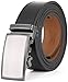 Marino Men's Wide Rimmed Imprinted Leather Ratchet Dress Belt 1.25" Wide with Automatic Buckle, Enclosed in an Elegant Gift Box