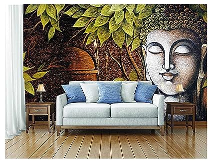 AADEE Craft 3D Lord Buddha Wallpaper Wall Mural Wall Sticker for Living ...