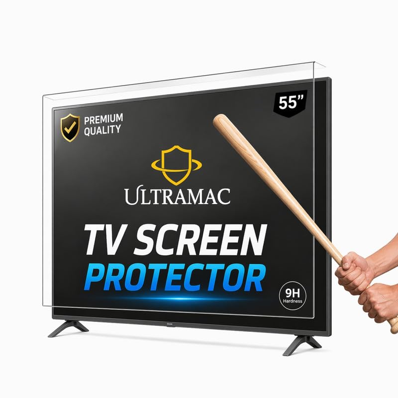 ULTRAMAC 55 inch 3mm Acrylic TV Screen Guard | 9H Hardness | Scratch & Splash Resistant | ISO Certified Protection with Ultra HD Clarity