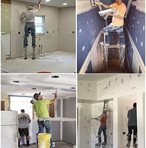 Adjustable 18"-30" Aluminum Drywall Stilts - Lightweight Lifts for Painters, Cleaners, and Contractors - Perfect Tool for Sheetrock Installation and Renovation