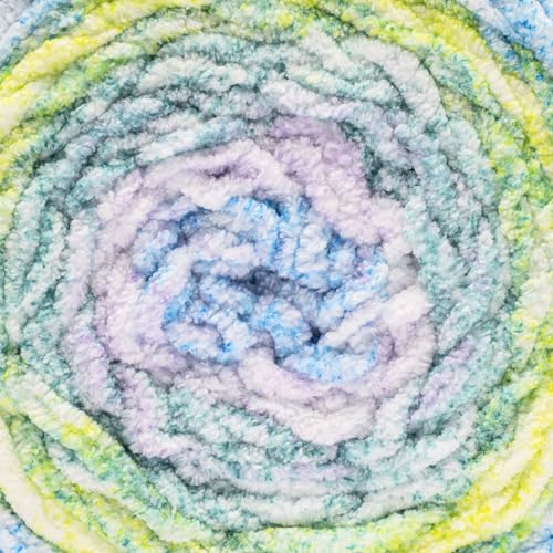 Image of Bernat Blanket Ethereal Stripes Parakeet Yarn - 2 Pack of 300g /10.5oz - 100% Polyester - #6 Super Bulky - 220 Yards - Knitting /Crochet