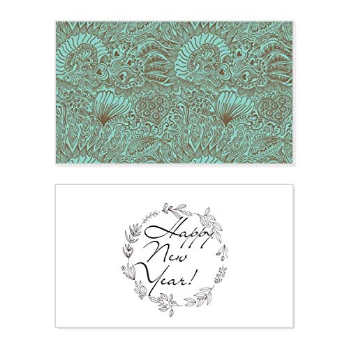 Tarjeta de felicitación artística para regalar en Año Nuevo con texto en inglés