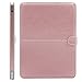 MOSISO PU Leather Case Compatible with MacBook 12 inch Case A1534 with Retina Display 2017 2016 2015 Release, Portfolio Protective Stand Cover Sleeve, Rose Gold