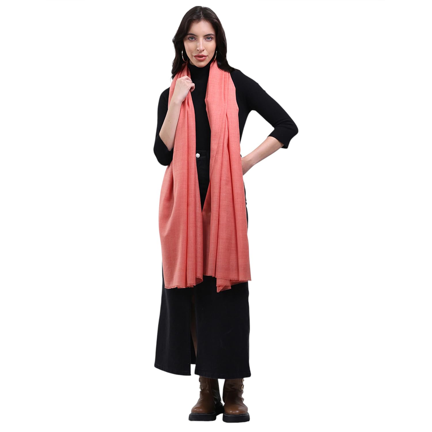 monte carlo Women’s Winter Shawl | Self Design Pattern| Elegant Wrap For Women |Stole for Ladies |Elegant Wool Wrap for Cold Weather | Stylish Traditional Winter Wear for Women(Pack of 1)-picture-38