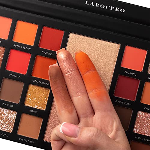 LaRoc Pro Nude Eyeshadow Makeup Palette - 26 Long Lasting Highly Pigmented Nude and Shimmer Shades - Matte and Glitter Highlighter, Contour & Eye Shadows for All Day & Night Looks - Image 5