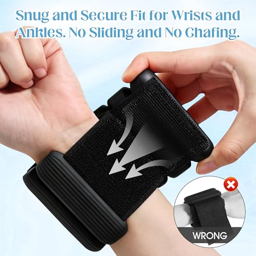 Image of Wrist Weights, 2Pack Adjustable Ankle Weights for Women /Men, Silicone Weighted Bangles for Yoga, Pilates, Running & Walking, Arm & Leg Weights, 2lb