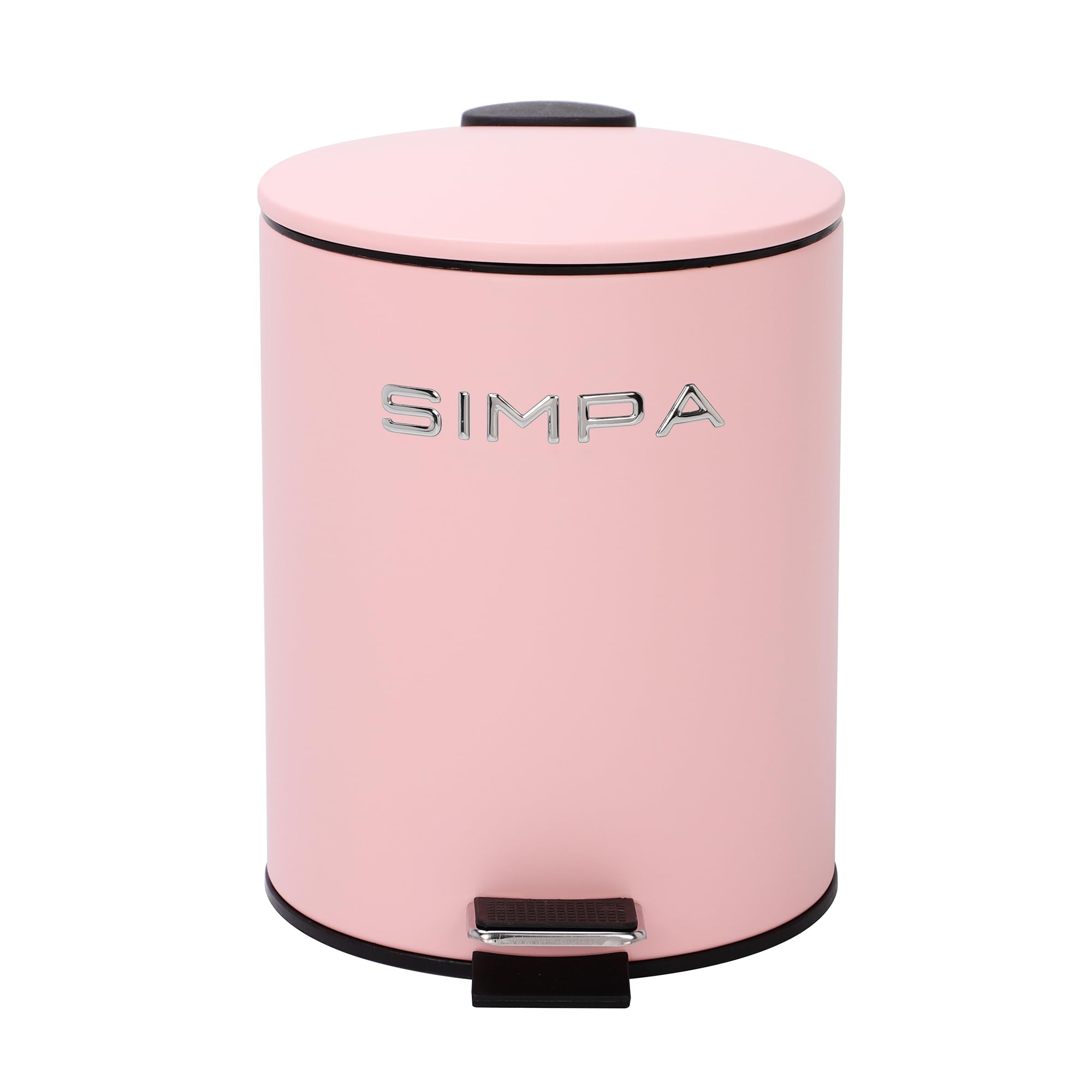 simpa 5L 5 Litre Matt Pink Slim Soft-Closing Pedal Dustbin. — image 1