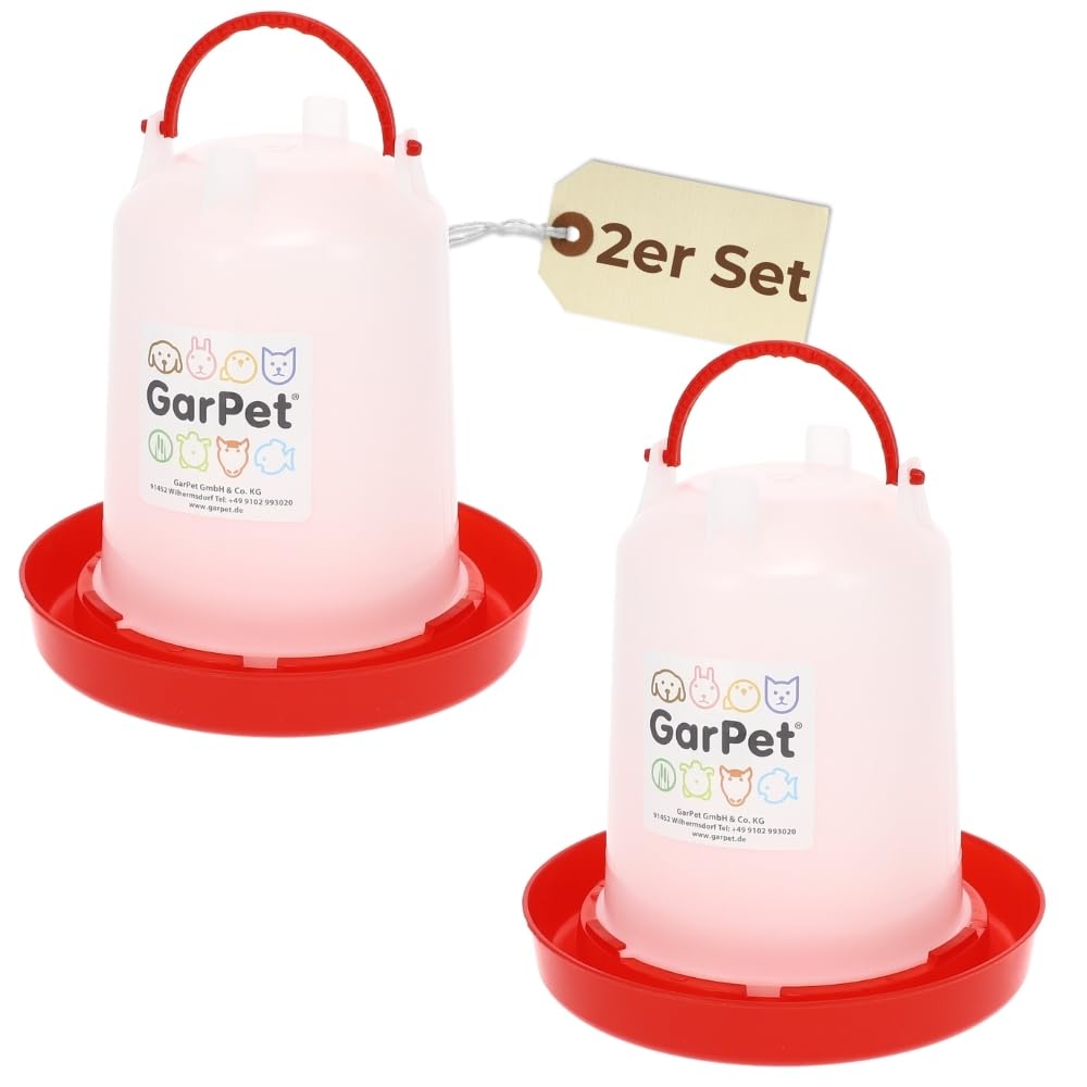 2er Set Hühnertränke 3 L Geflügeltränke Hühnerzubehör Wasserspender Hühner Kükentränke Wassertränke Hühner Hühnertränke Automatisch Tränke