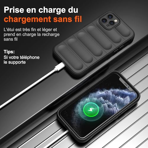 Housse iPhone 11 Pro silicone premium avec doublure microfibre douce