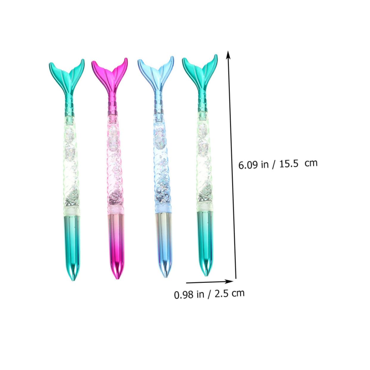 Lurrose 32 Pièces Stylo Gel Stylo à Bille Sirène Signe Portable Enfant D'écriture Portable De Signe De Ménage Jolis s à Bille s Uniques Colorful Abdos