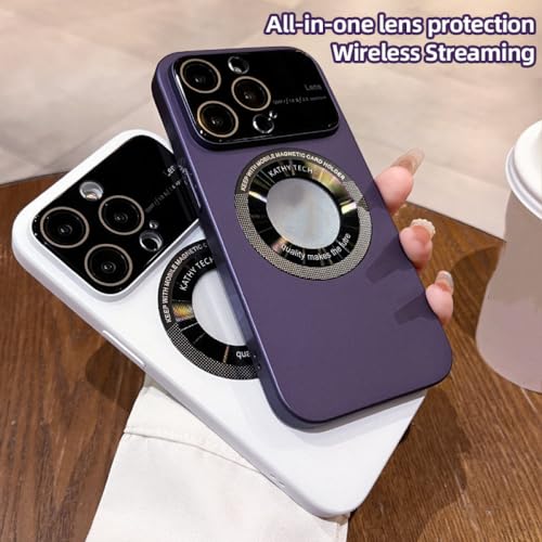 Coque magnétique iPhone 13 Pro protège objectif et chargeur sans fil bleu - 6