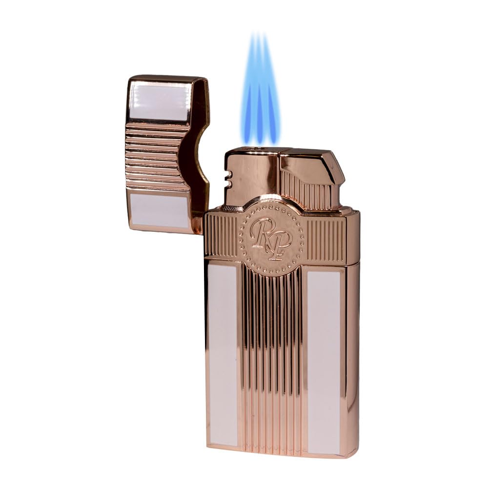 Rocky Patel Lighter Executive Triple Torch Rose Gold White