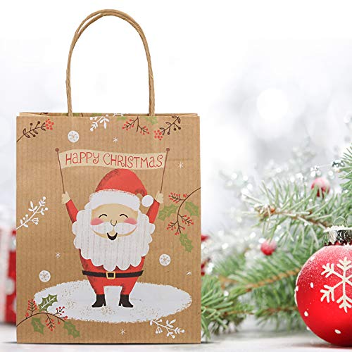 Sac Kraft Sacs Cadeaux Lot De 20 Sac Kraft Avec Poignée, Sac Kraft
