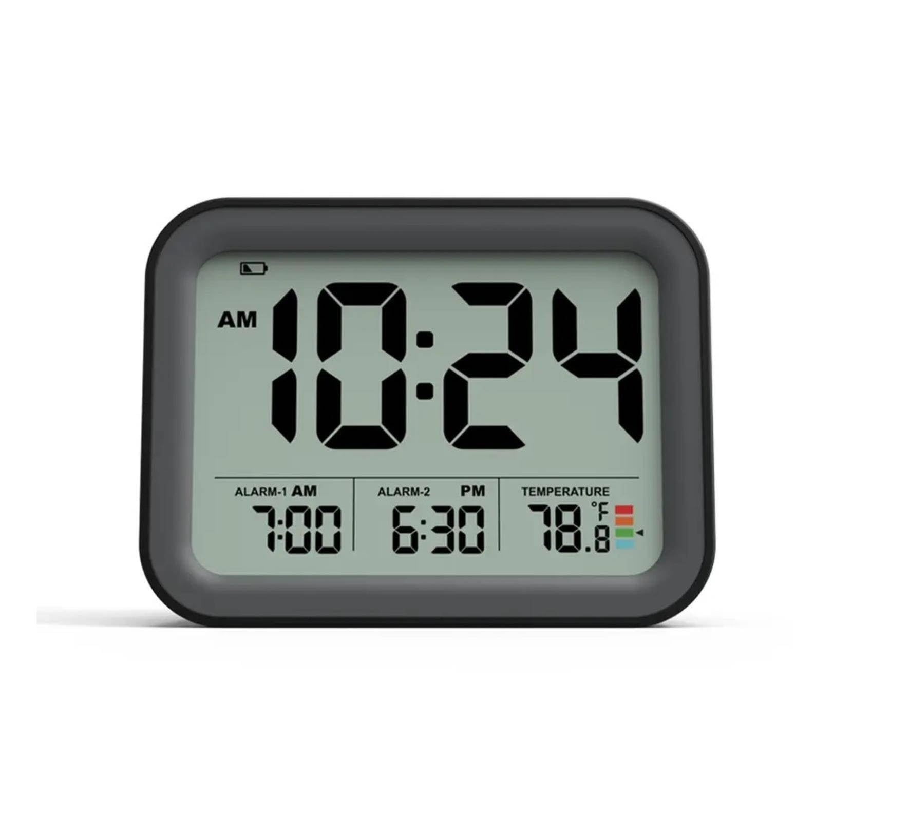 Meeting Love 3 86 3inch Snooze Mute Electronic Clock Black Two-Group Alarm LCD Digital Clock Home Decoration and