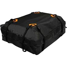 Heavy Duty 425L Car Roof Bag, 420D Oxford Waterproof Rooftop Cargo Carrier Luggage Storage Box with Straps for Travel Camping, Black, 112x87x44cm