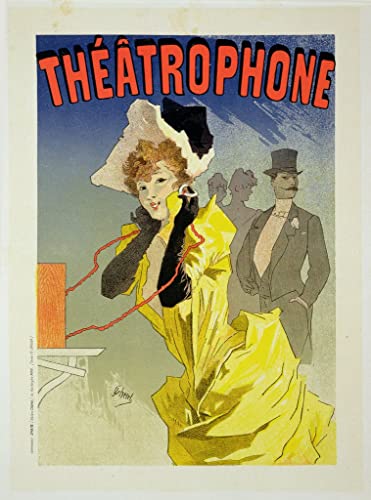 Affiche Théatrophone Jules Cheret repro toile 60x90cm