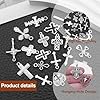 COYUN 20 Pièces Pendentifs Croix en Métal, Pendentifs en Alliage Ornements de Crucifix Religieux en Argent Antique Adaptés à la Fabrication de Bijoux Bricolage Artisanat Décoration d'Intérieur #1