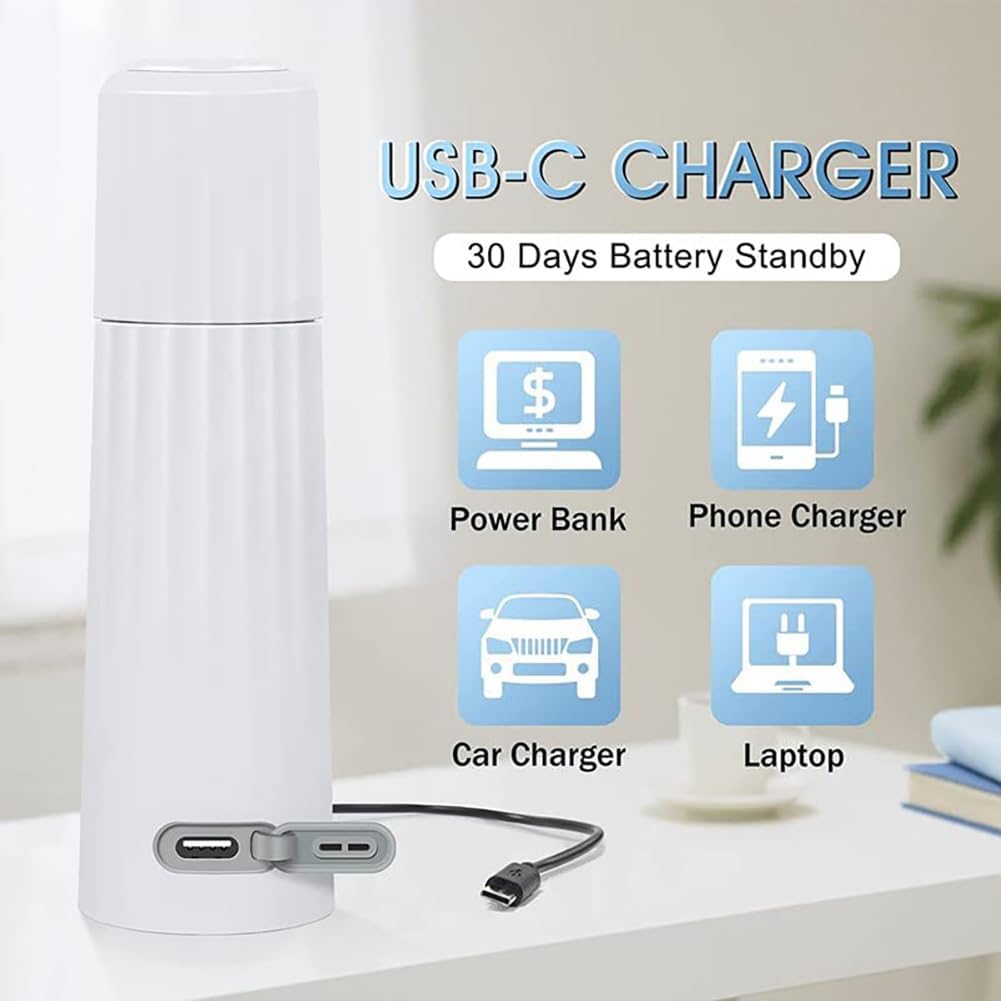 Bidé portátil de viaje, pulverizador eléctrico de mano con 2 modos de presión para higiene personal, cuidado posparto y tratamiento de hemorroides, capacidad de 270 ml