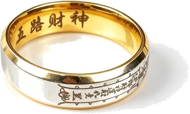 Feng Shui Rings For Women, Chinese Lucky Wealth Talisman Engraved Vintage Thumb Ring Stainless Steel Jewelry Gift