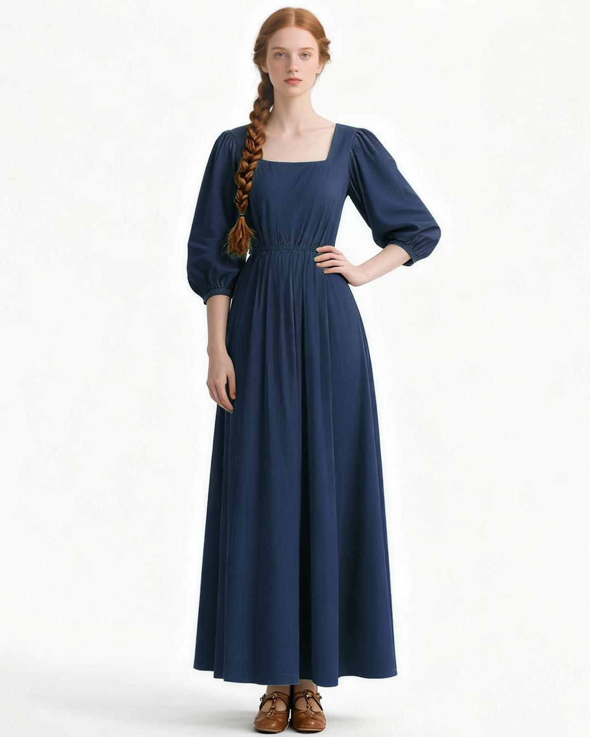 Joukavor Womens Renaissance Dress Medieval Costume for Fairy Witch Princess Elf Ren Faire Wedding Halloween Cosplay - Image 4