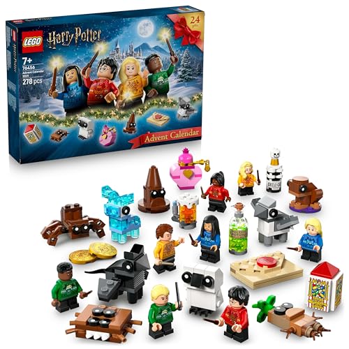 LEGO Harry Potter Calendario dell’Avvento 2025 per Bambini e Bambine da 7 Anni – Gioco per il Conto alla Rovescia di Natale con 24 Sorprese tra cui 8 Minifigure e Mini Modelli – Idea Regalo – 76456