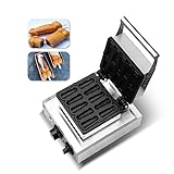 Mvckyi Commercial 120 PCS/H Fast Heating Mini Size Electric Waffle Maker, Non Stick Penis Shape Waffle Iron Hot Dog Baker with Plates, Funny Bubble Egg Shape Dick Waffle Baker for Pancake Bakery Party