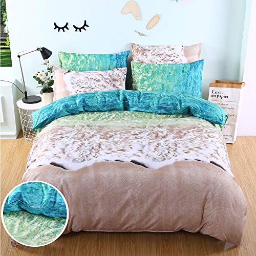 Set Copripiumino 3 pcs, Odot 3D Spiaggia Stampa