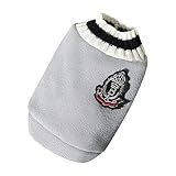 ペット用 秋冬 ペット用品 犬用 猫用 小型犬 中型犬 付け襟 首飾り 可愛い 袖なし タンクトップ もこもこ 柔軟 犬ウェアー プレゼント ギフト(5XL,グレー)