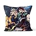 Anime Demon - Federa per cuscino, Slayer per camera da letto, cuscino decorativo, dimensioni 45 x 45 cm