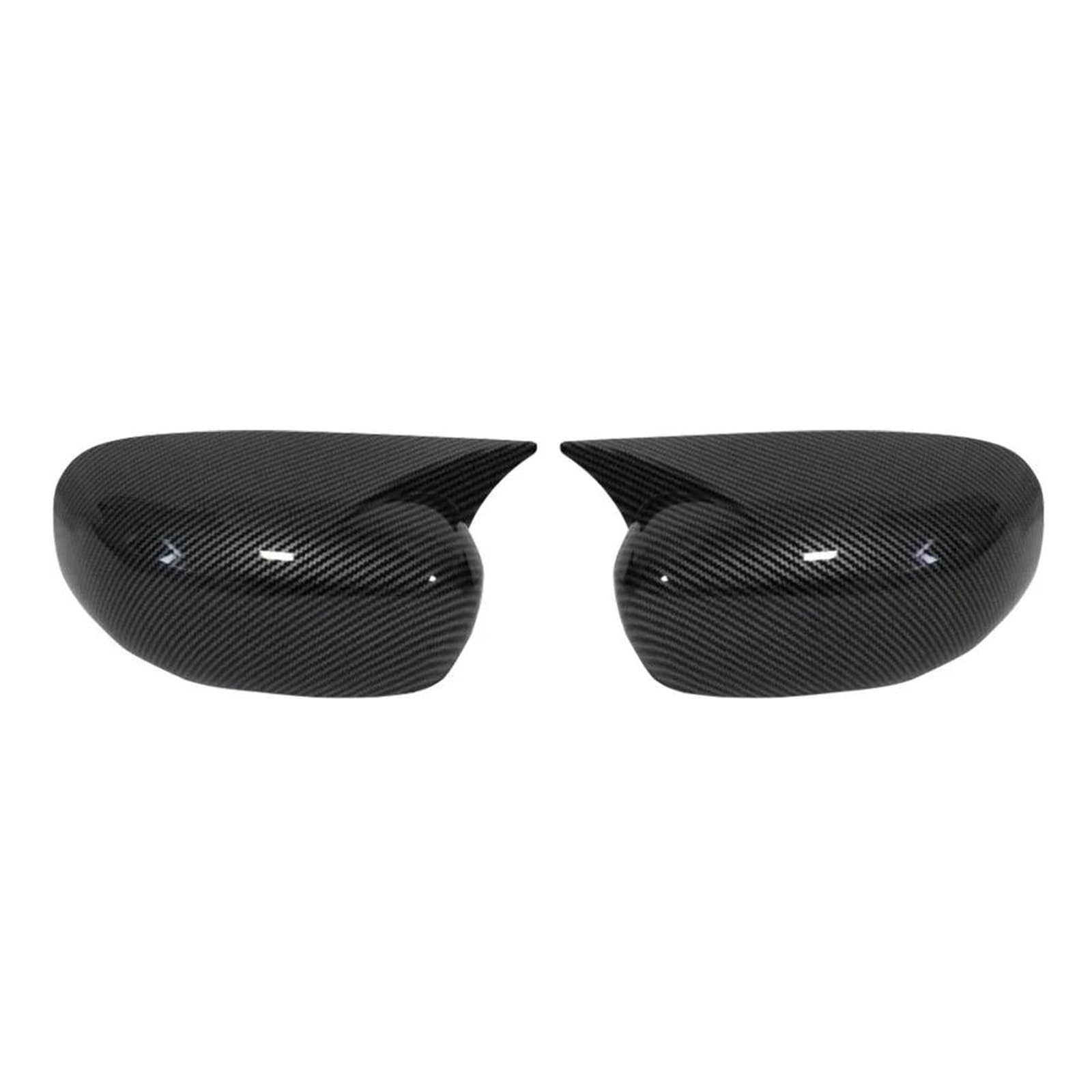 for Dodge for Charger 2005-2010 Horn Car Rearview Side Mirror Cover Sticker Wing Cap Exterior Door Case Trim Shell Car Wing Mirror Covers(Carbon Look)