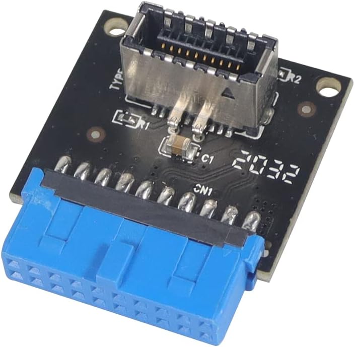JMT USB 3.1 Front Panel Socket to USB 3.0 20Pin Header Male Extension Cable Adapter for Motherboard Card 20P USB to Type-E Connector (5 Pcs)