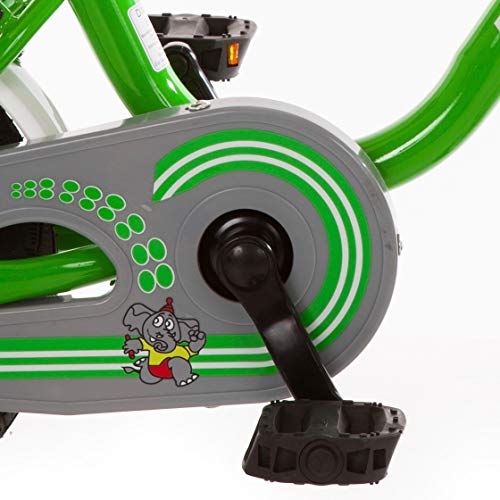 Bibi Kinderfahrrad 12 Zoll mit Rücktrittbremse Fahrrad Kinderrad Grün Weiß – Bild 5