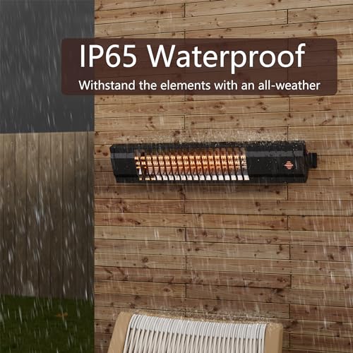 Sundate Wall-Mounted Electric Heater, Outdoor Heater For 1500W, 1S Heating Carbon Fiber Tube Wall Heater, Ip65 Waterproof Patio Heater thumb #5