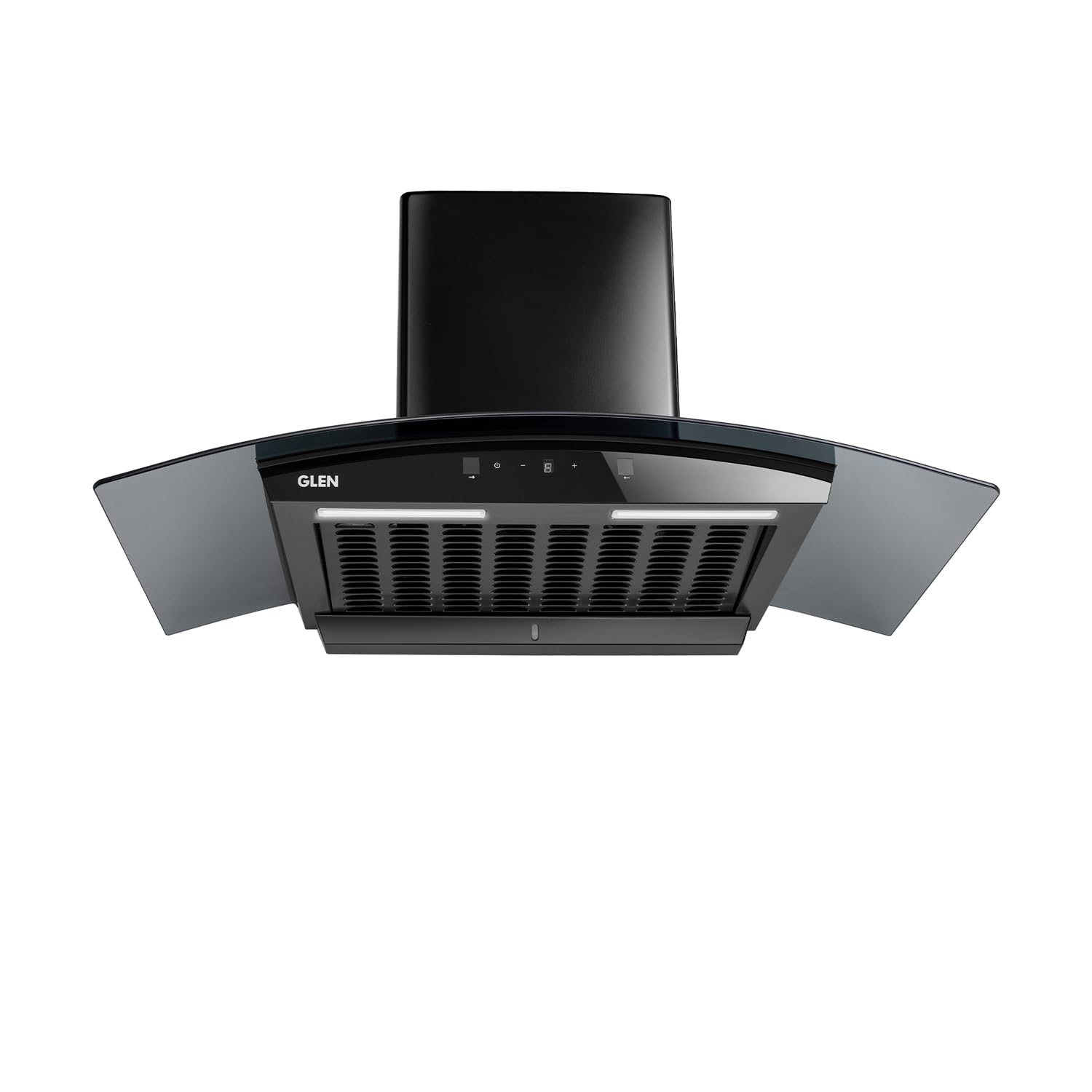 Glen 90 cm 1500 m³/hr Filterless Thermal Autoclean Kitchen Chimney, Curved |(Hood Senza Turbo 90,Touch & Gesture Control, Digital Display, Black)