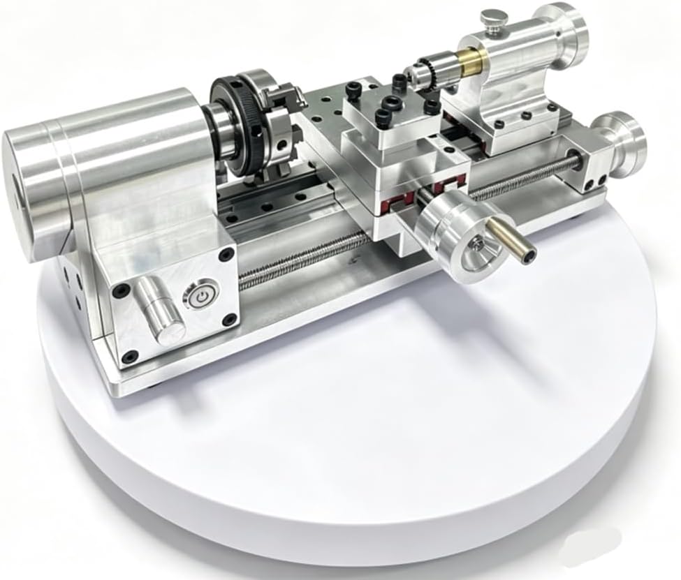 Portable Desktop Mini Wood Lathe Variable Household DIY Woodworking Tool 100-2500RPM 110V-220V