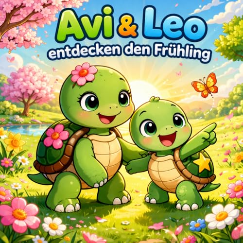 Avi & Leo entdecken den Frühling: Malbuch für Kinder ab 3 Jahren – Einfache Ausmalbilder mit Avi & Leo