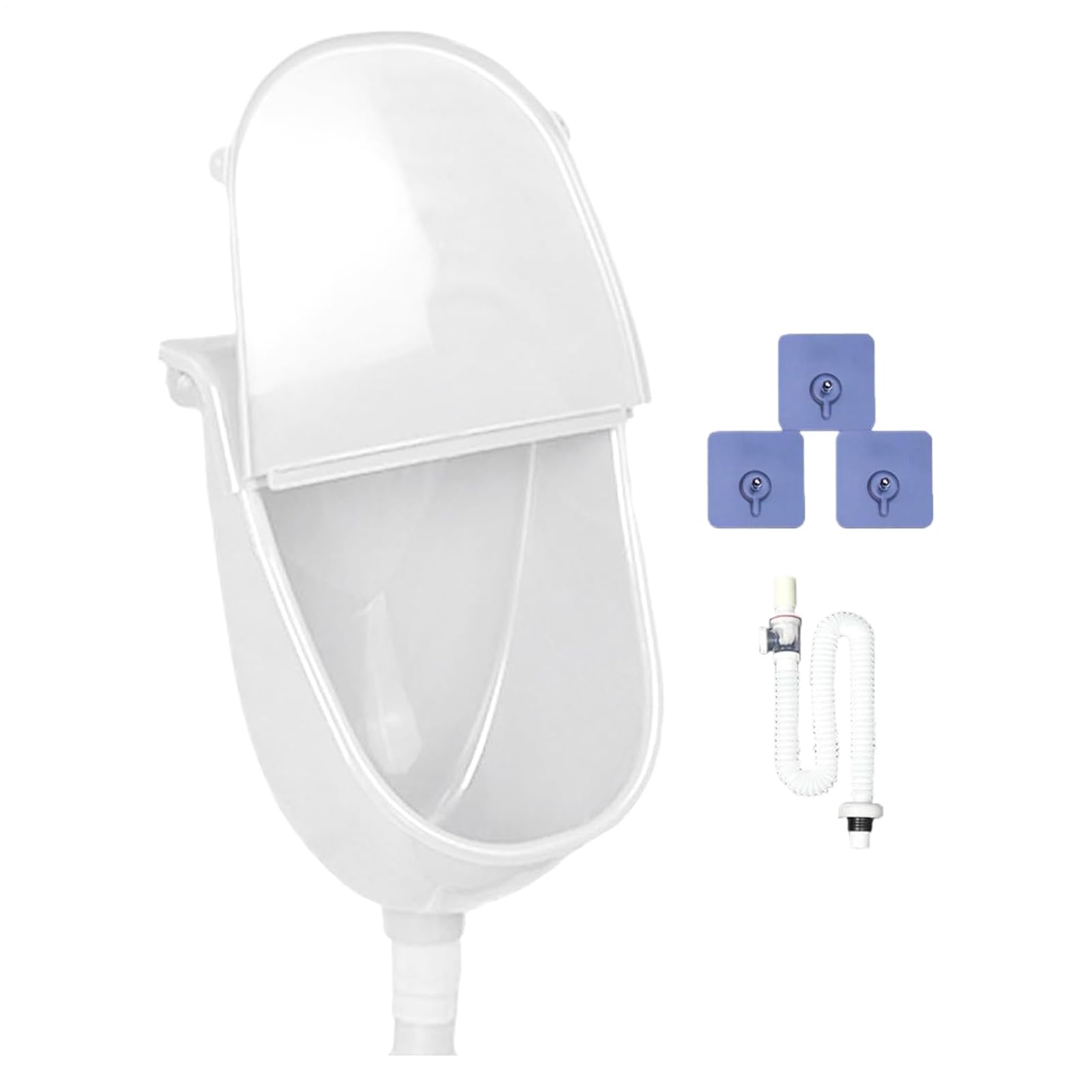 Accesorio de baño pequeño montado en la pared, desviador de orina de fábula de lavado con diseño antiderrames, para camping, dormitorios, uso al aire libre y colector de orina de fácil alimentación