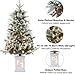 3 Ft Christmas Tree with 78 Led Lights, Pre-Lit Artificial Christmas Trees with Potted Base, Snow Flocked, 8 Lighting Modes, Xmas Tree for Home&Office Decor, Easy Installation(2PCS)