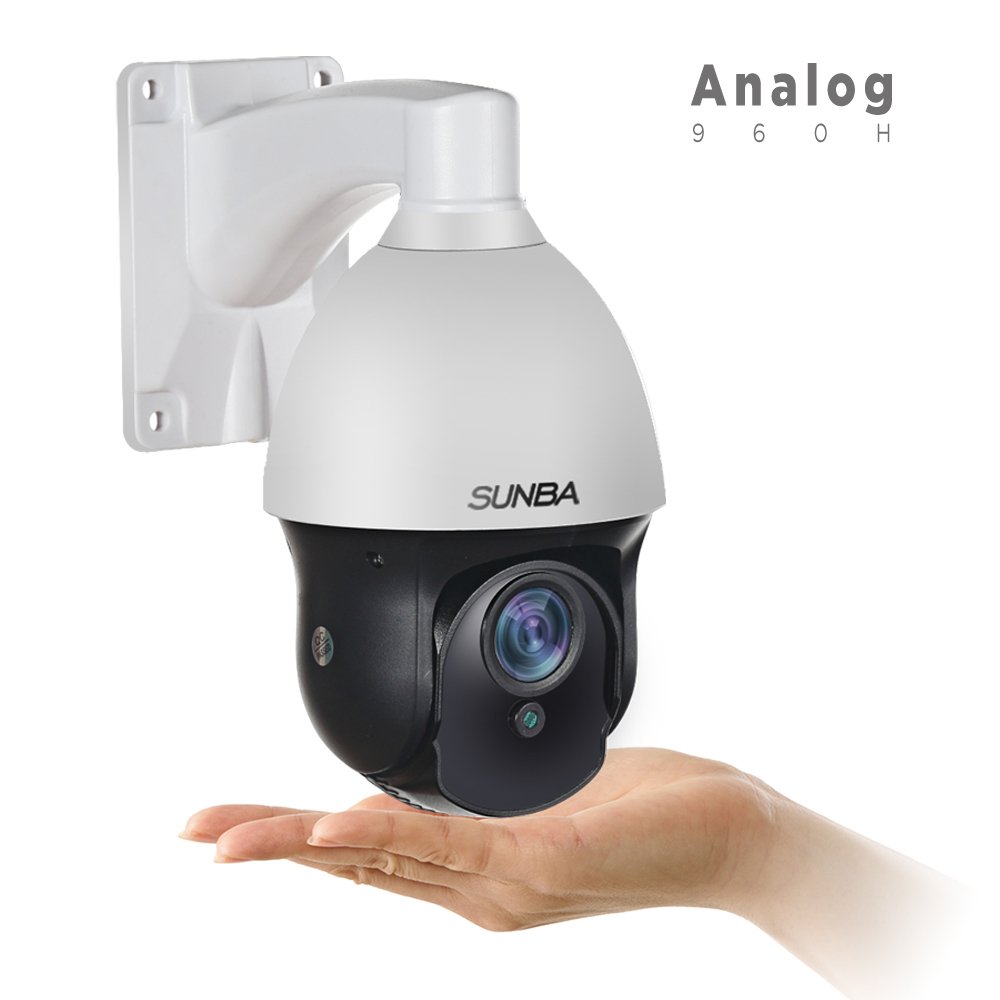 SUNBA Mini 960H Analog PTZ Camera, 3X Optical Zoom, 98ft Night Vision  Outdoor Security Camera with RS485 Interface (301-3X)