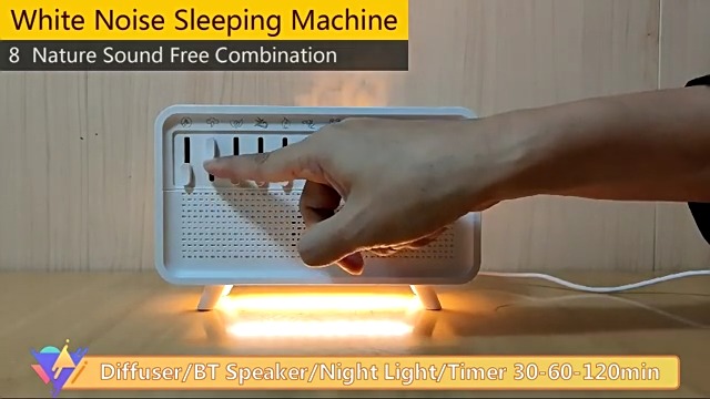 Luchtbevochtiger White Noise Machine Etherische oliën compatibel