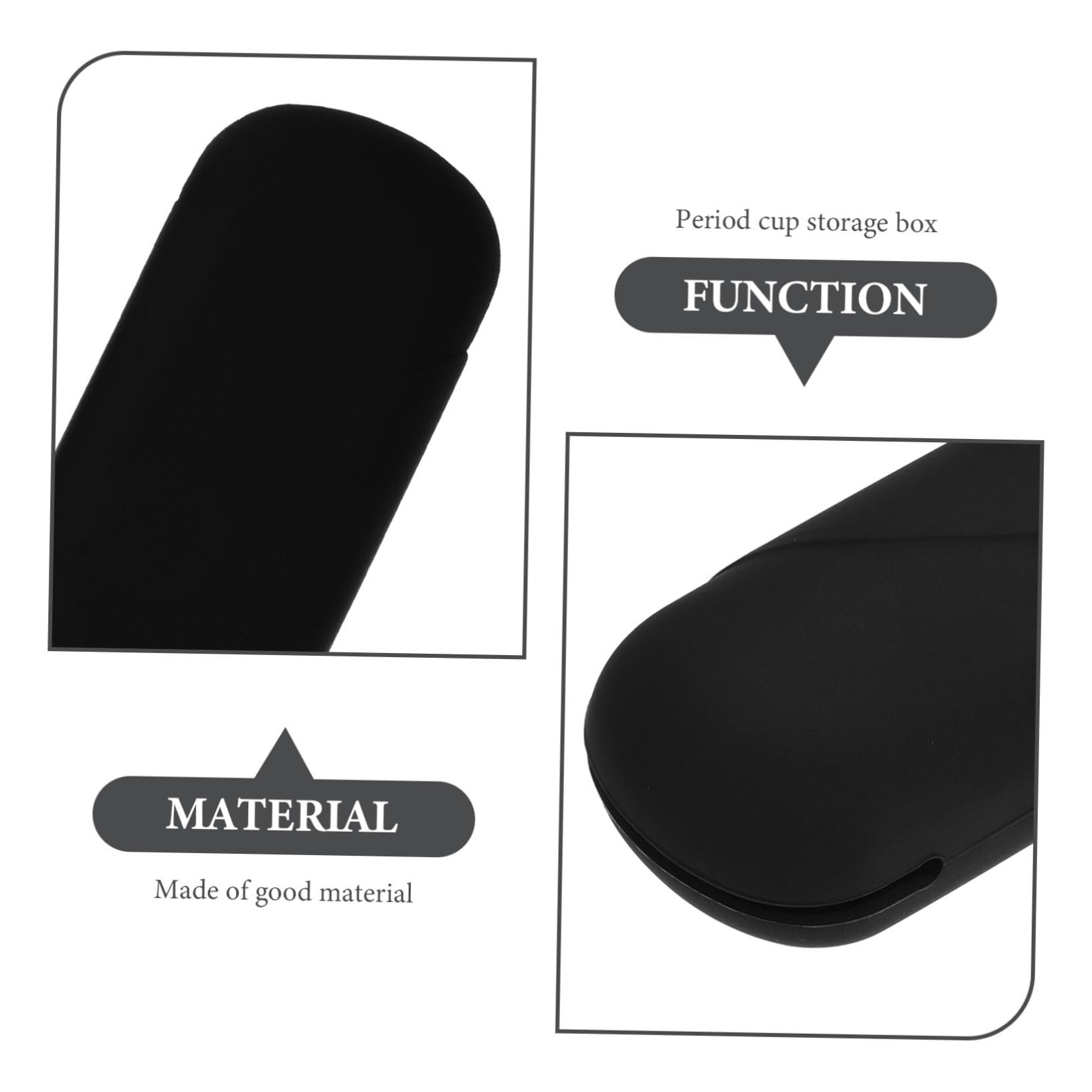 KOMBIUDA 2pcs Box Portable Period Pouch Pacifier Holders Storage Bag Case Holder Period Organizer Holder for Period Case Black