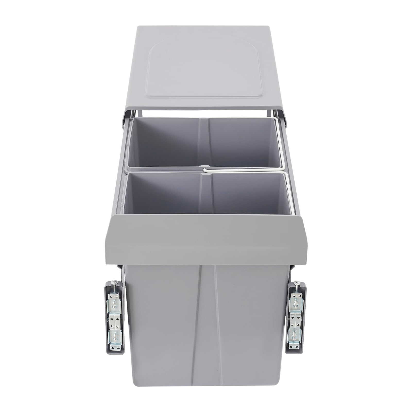 Cubo de basura extraíble para cocina, 2 compartimentos, armario de cocina, 2 x 20 L, sistema de separación de basura para el hogar, restaurante