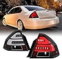 AKKON - Fits 2006-2013 Chevy Impala 2014-2016 Impala Limited LED [Tube Bar] Black Tail Light Brake Lamp Left+Right Pair
