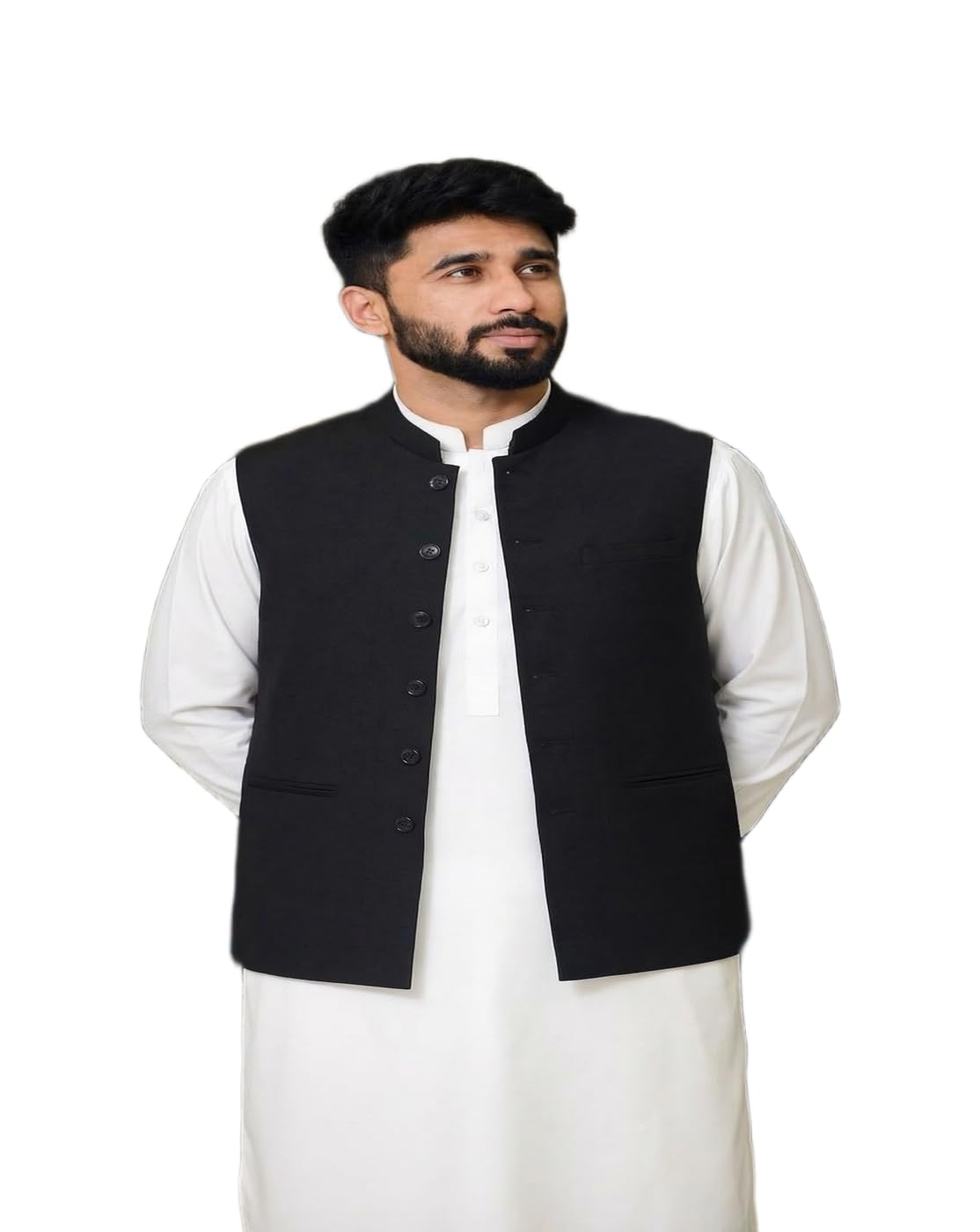 perfect productions Black Nehru Jacket, Sleeveless Blazer-picture-17